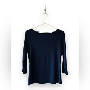 Talbots petite, size medium, navy blue long-sleeve tee